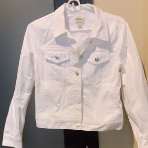 Brand new jcrew denim jacket in white